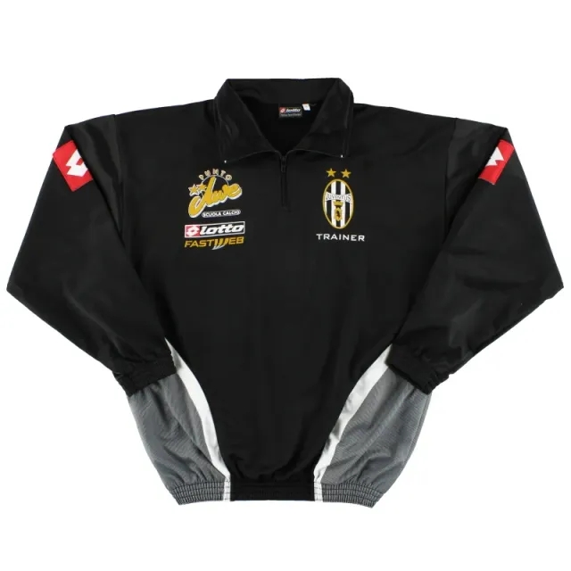 2002-03 Juventus Lotto Player Issue 1/4 Zip Track Jacket L - Juventus / Excellent / Large