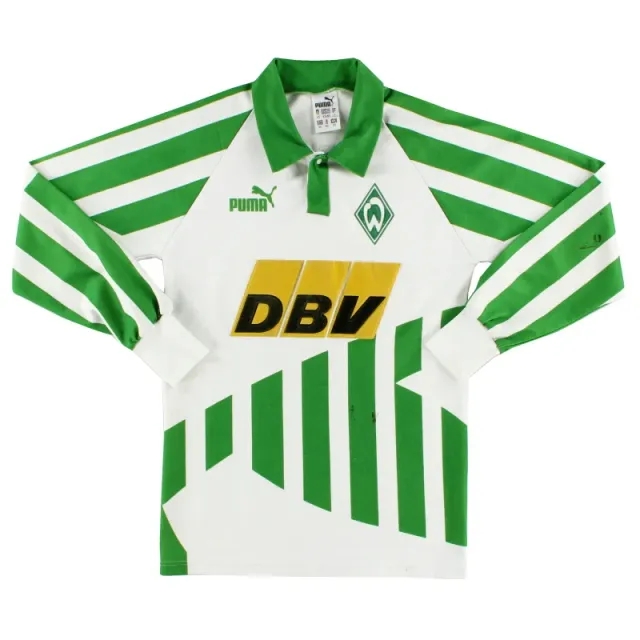 1994-95 Werder Bremen Home Shirt L/S XS - Other German Clubs / Very Good / XS