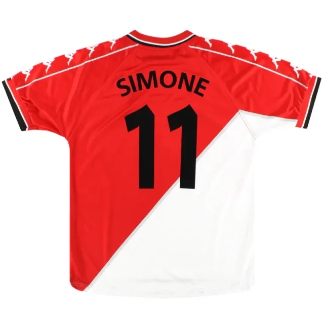 1999-00 Monaco Kappa Home Shirt Simone #11 L - Monaco / Excellent / Large