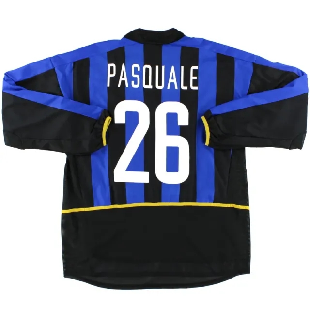 2002-03 Inter Milan Match Issue Home Shirt Pasquale #26 L/S XL - Inter Milan / Excellent / XL