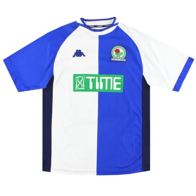 2000-02 Blackburn Kappa Home Shirt L - Blackburn Rovers / Excellent / Large