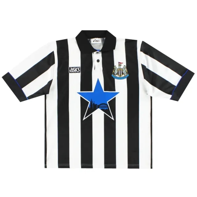 1993-95 Newcastle Asics Home Shirt L - Newcastle United / Excellent / Large