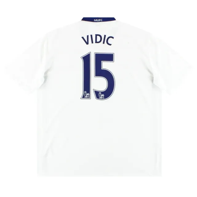 2008-09 Manchester United Nike Away Shirt Vidic #15 XL - Manchester United / Excellent / XL