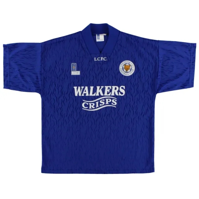 1992-94 Leicester Fox Leisure Home Shirt M - Leicester City / Excellent / Medium