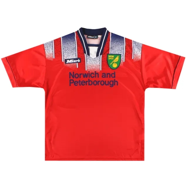 1996-97 Norwich City Mitre Away Shirt L - Norwich City / Excellent / Large