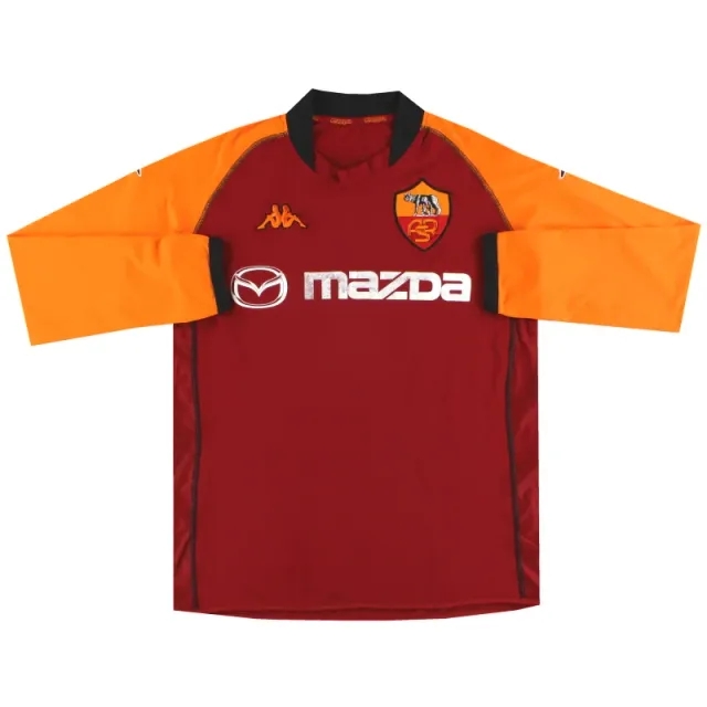 2002-03 Roma Kappa Champions League Home Shirt L/S XXL - Roma / Very Good / XXL