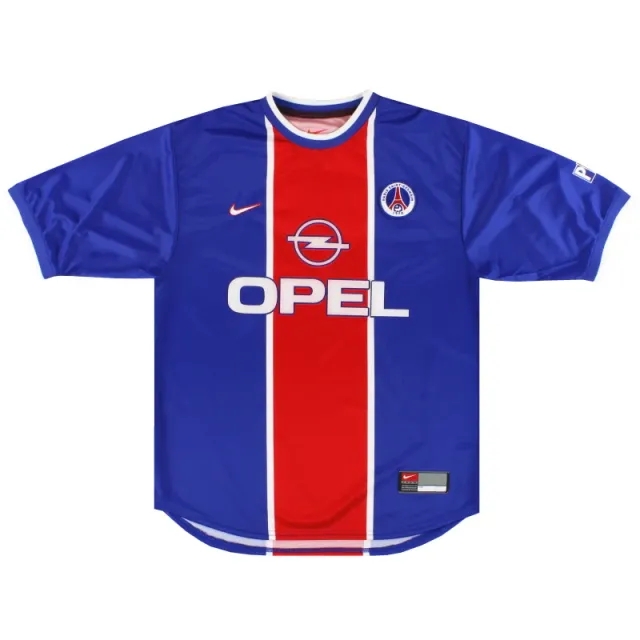 1999-00 Paris Saint-Germain Nike Home Shirt *Mint* L - Paris Saint-Germain / Mint / Large