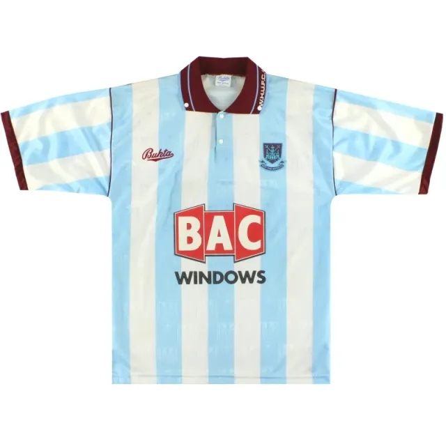 1991-92 West Ham Bukta Away Shirt L - West Ham / Excellent / Large