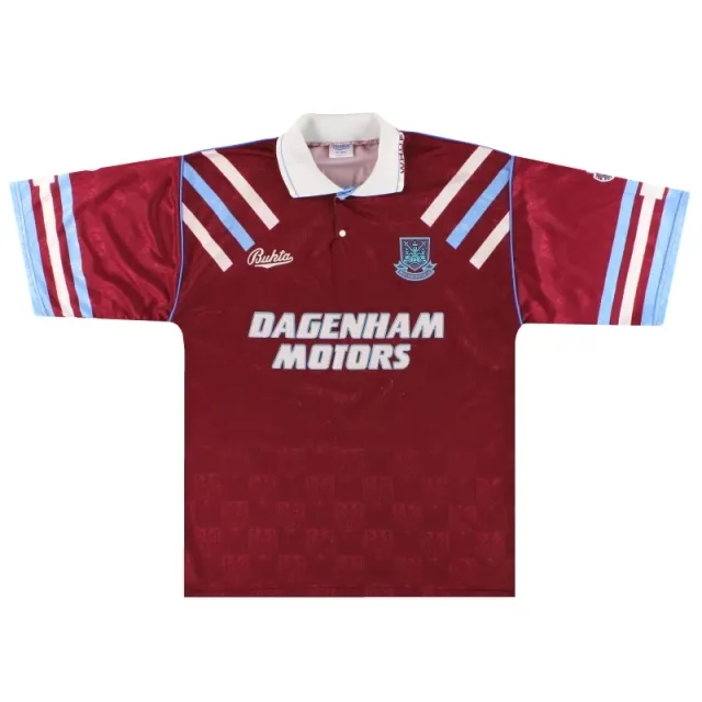 1992-93 West Ham Bukta Home Shirt L - West Ham / Excellent / Large
