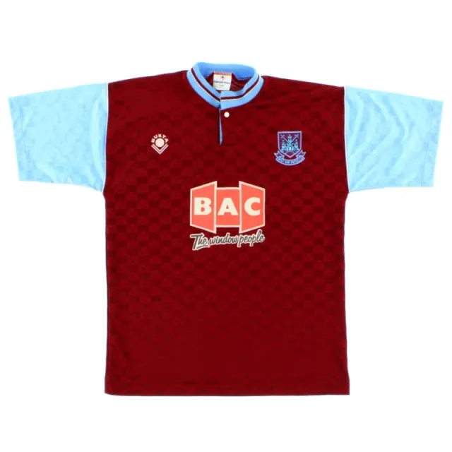 1989-90 West Ham Home Shirt S - West Ham / Excellent / Small