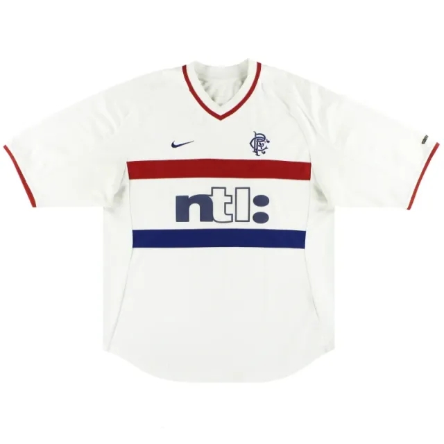2000-01 Rangers Nike Away Shirt S - Rangers / Very Good / Small