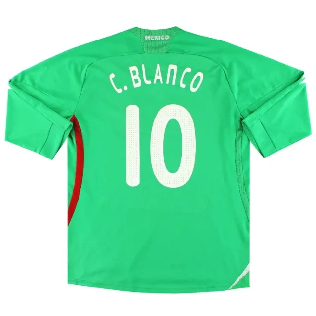 2008-09 Mexico adidas Home Shirt C.Blanco #10 L - Mexico / Excellent / Large