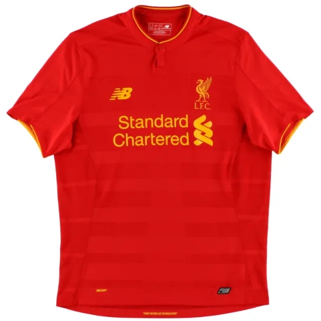 2016-17 Liverpool New Balance Home Shirt L - Liverpool / Excellent / Large
