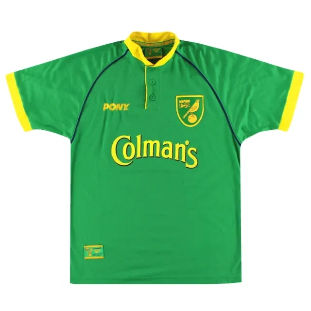 1997-99 Norwich City Pony Away Shirt M - Norwich City / Excellent / Medium