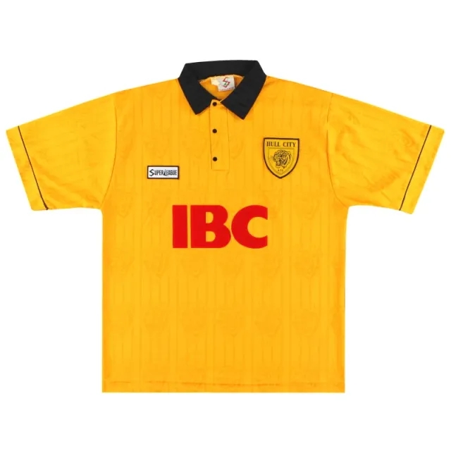 1995-97 Hull City Home Shirt *Mint* L - Hull City / Mint / Large