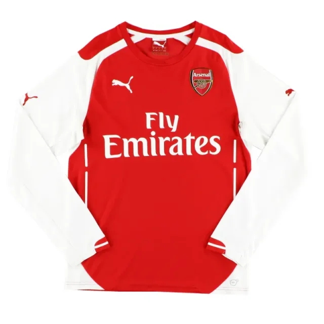 2014-15 Arsenal Puma Home Shirt L/S S - Arsenal / Excellent / Small