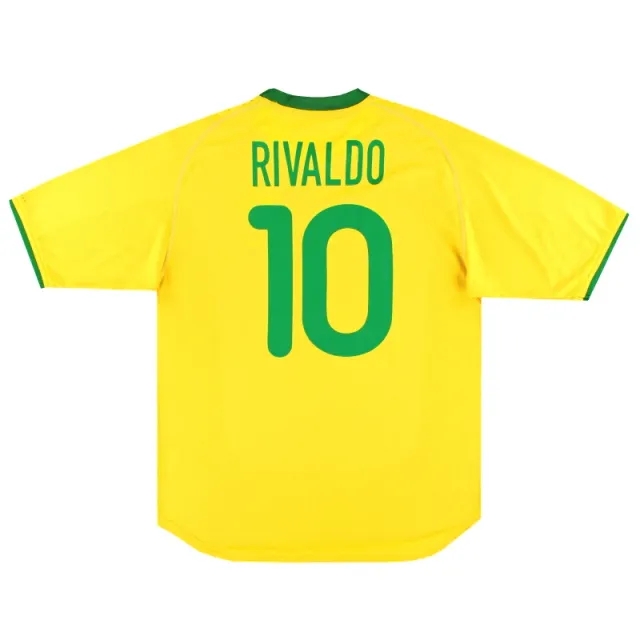 2000-02 Brazil Nike Home Shirt Rivaldo #10 L - Brazil / Excellent / Large