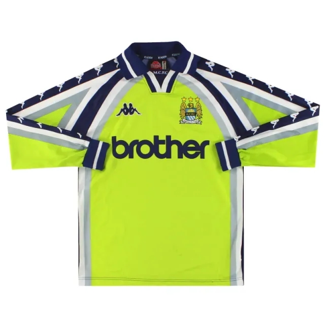 1997-99 Manchester City Kappa Goalkeeper Shirt S - Manchester City / Good / Small