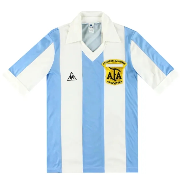 1980-82 Argentina Le Coq Sportif Home Shirt S - Argentina / Excellent / Small