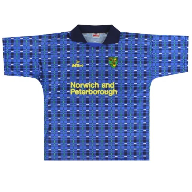 1994-96 Norwich City Mitre Away Shirt M - Norwich City / Very Good / Medium