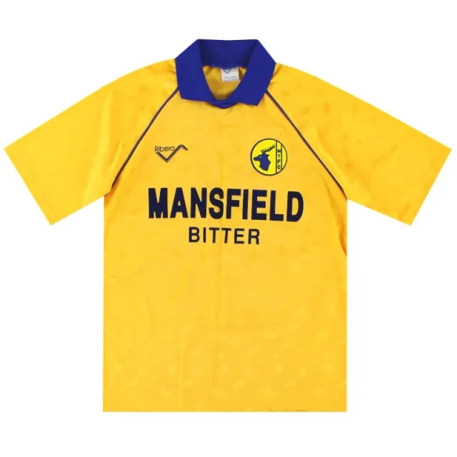 1990-91 Mansfield Town Ribero Home Shirt S - Mansfield / Excellent / Small