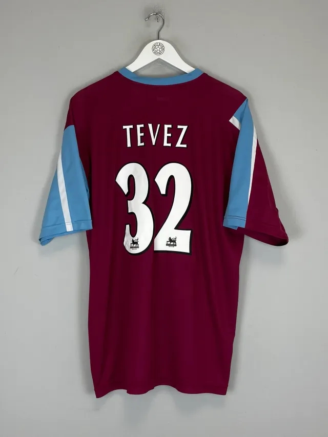 CULT KITS - 2005/07 WEST HAM TEVEZ #32 HOME SHIRT (XL) REEBOK