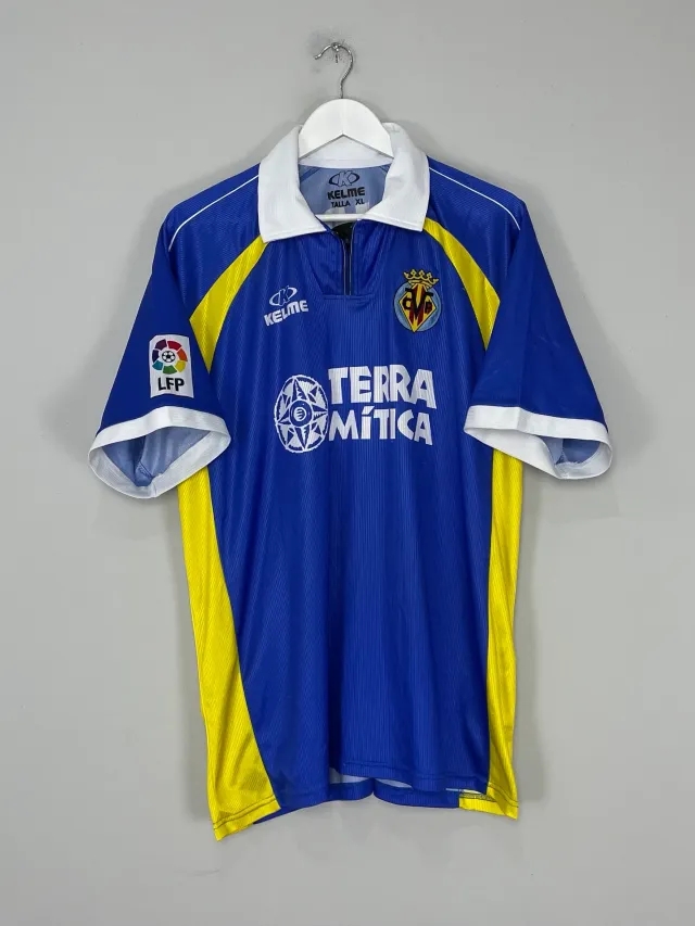 CULT KITS - 1999/01 VILLAREAL MEDINA #5 *PLAYER ISSUE* AWAY SHIRT (XL) KELME