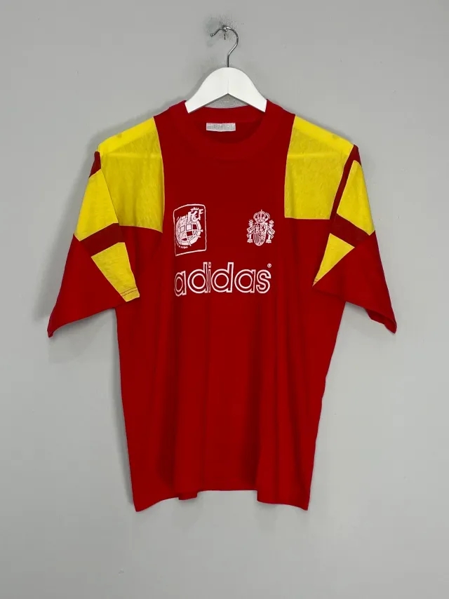 CULT KITS - 1992/94 SPAIN TRAINING SHIRT (S) ADIDAS