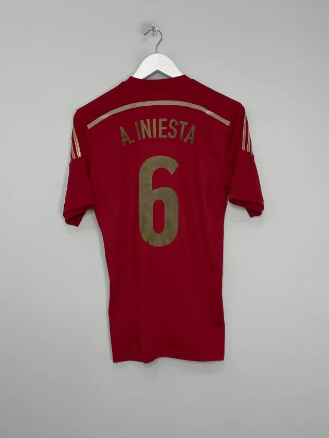 CULT KITS - 2013/15 SPAIN A.INIESTA #6 HOME SHIRT (S) ADIDAS