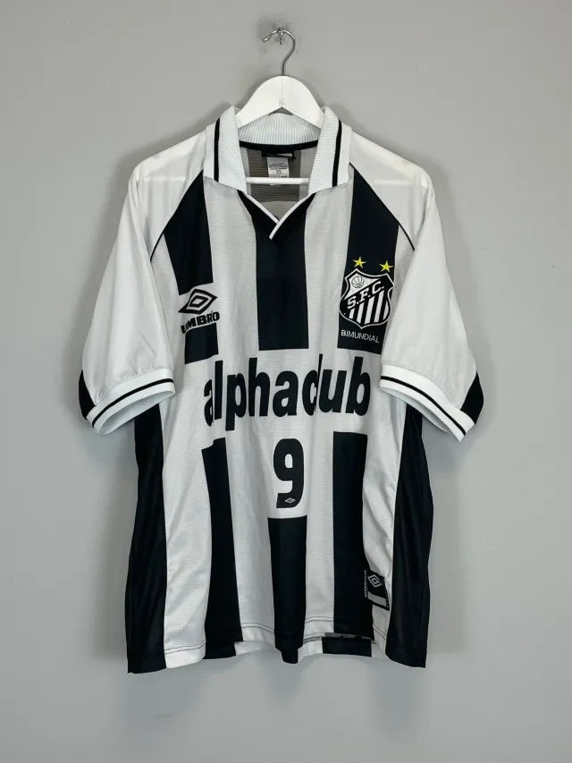 CULT KITS - 2000 SANTOS #9 HOME SHIRT (XL) UMBRO