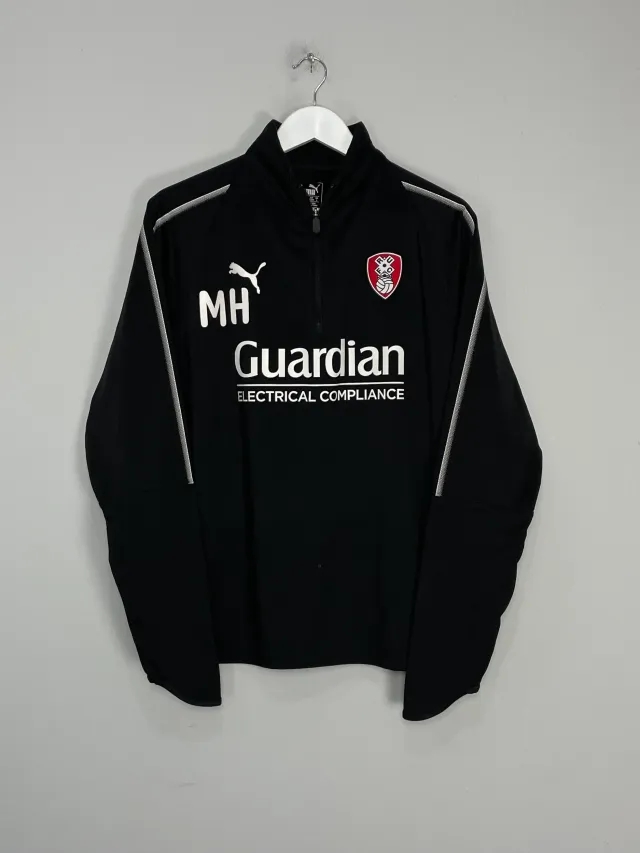 CULT KITS - 2020/21 ROTHERHAM 'MH' STAFF ISSUE 1/4 ZIP (L) PUMA