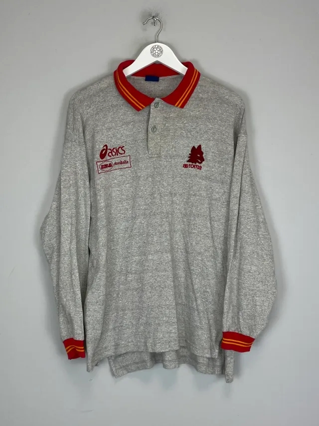 CULT KITS - 1995/96 ROMA L/S POLO SHIRT (M) ASICS