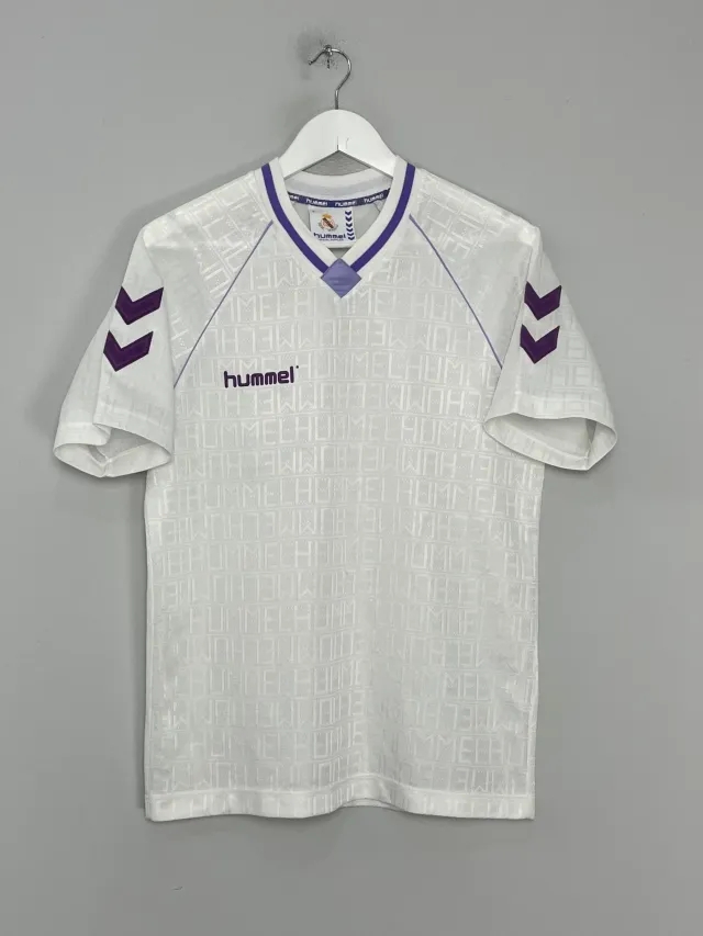 CULT KITS - 1990/91 REAL MADRID TEMPLATE HOME SHIRT (S) HUMMEL