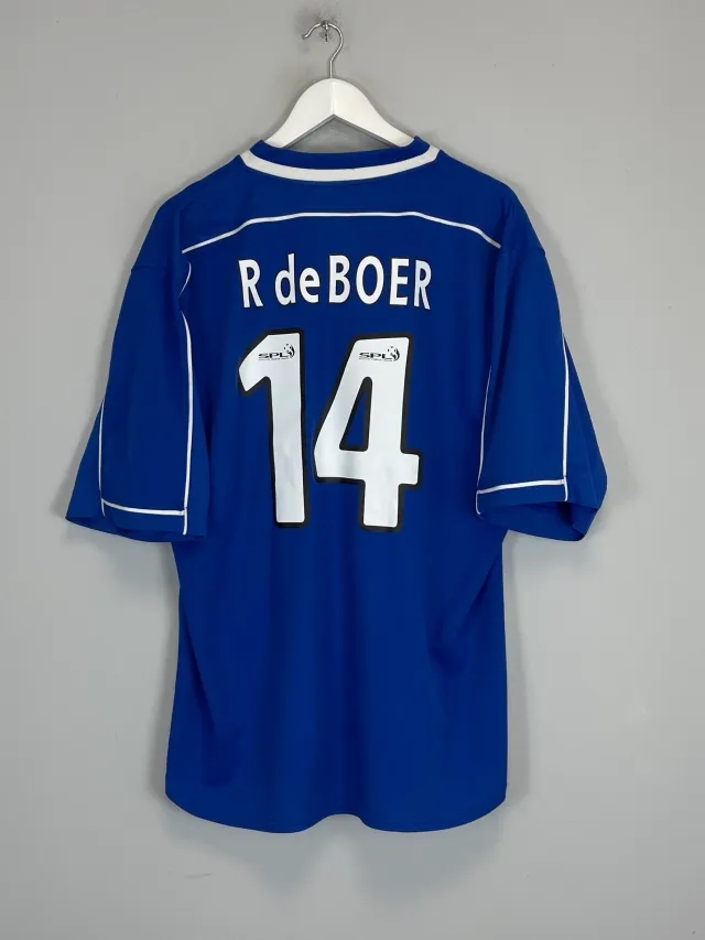 CULT KITS - 1999/01 RANGERS R DE BOER #14 HOME SHIRT (XL) NIKE