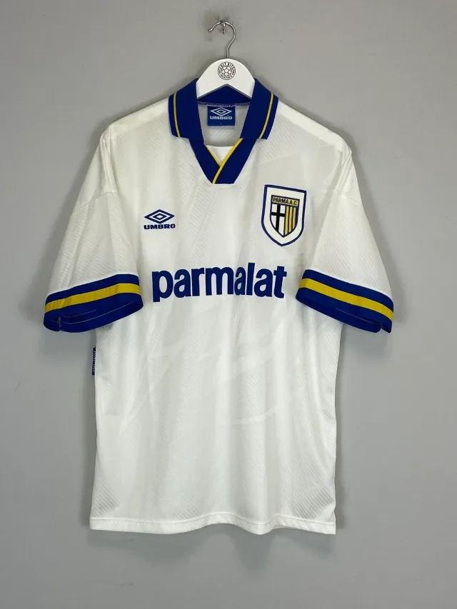 CULT KITS - 1993/95 PARMA *MINT* HOME SHIRT (L) UMBRO
