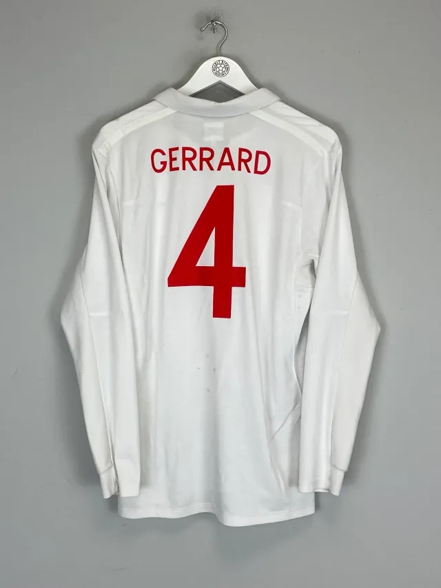 2010/11 ENGLAND GERRARD #4 L/S HOME SHIRT (M) UMBRO | Cult Kits