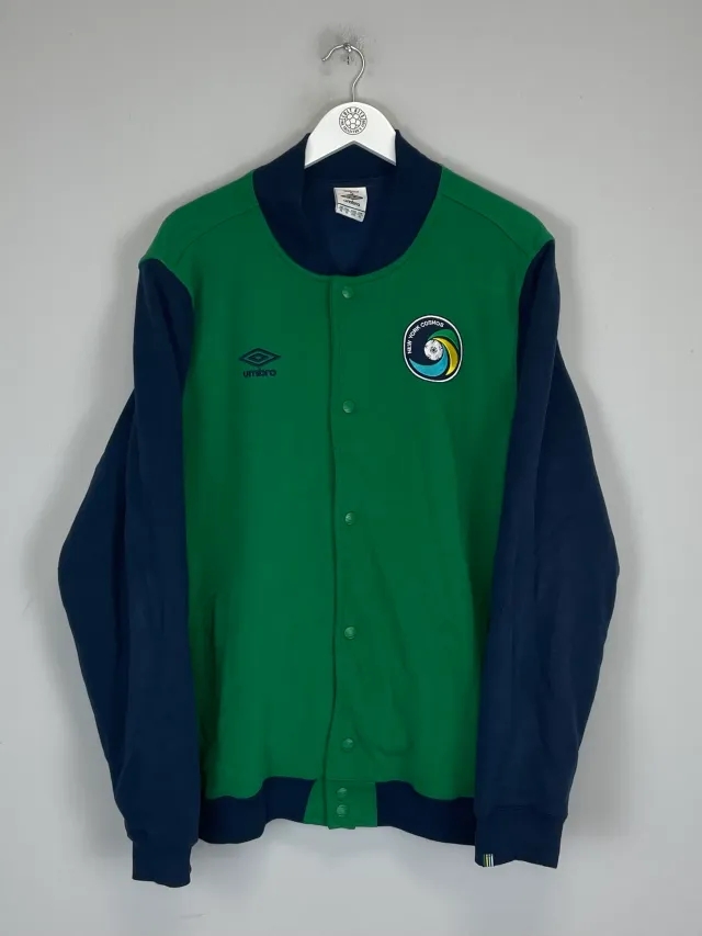 CULT KITS - 2011/12 NEW YORK COSMOS *BNWT* FLEECE BASEBALL JACKET (XL) UMBRO