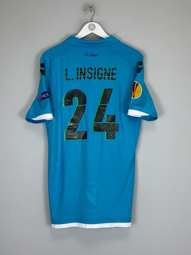CULT KITS - 2014/15 NAPOLI L.INSIGNE #24 E/L HOME SHIRT (XXL) MACRON