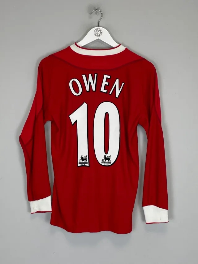 CULT KITS - 2002/04 LIVERPOOL OWEN #10 L/S HOME SHIRT (XS) REEBOK