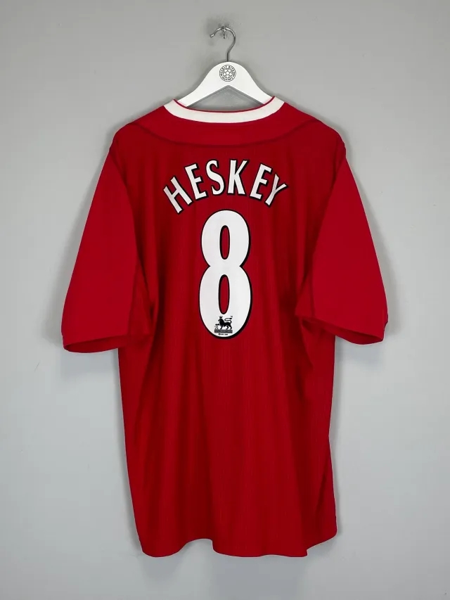 CULT KITS - 2002/04 LIVERPOOL HESKEY #8 HOME SHIRT (XXL) REEBOK