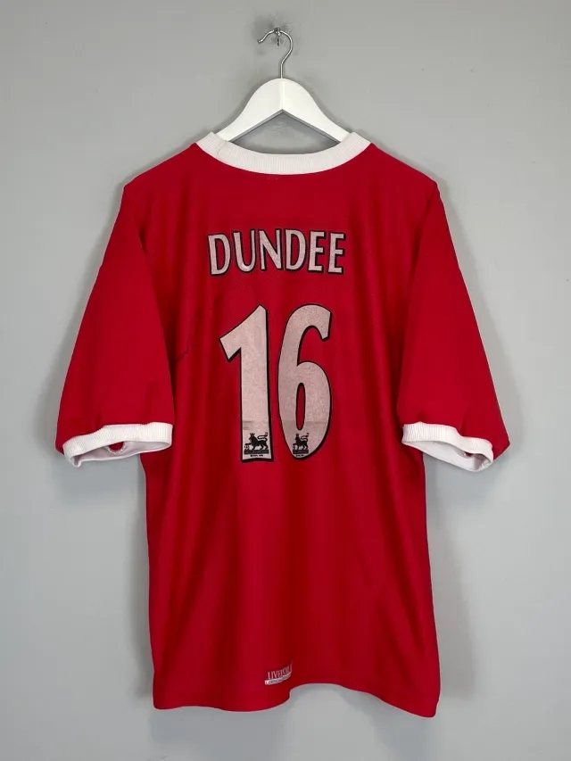 CULT KITS - 1998/00 LIVERPOOL DUNDEE #16 *SIGNED* HOME SHIRT (XL) REEBOK