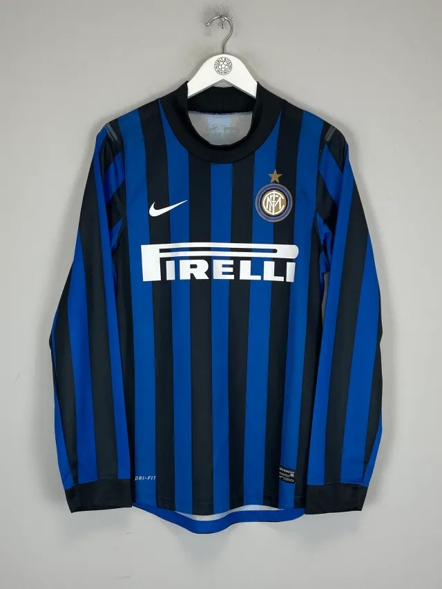2012/13 INTER MILAN *PLAYER ISSUE* L/S HOME SHIRT (M) NIKE | Cult Kits