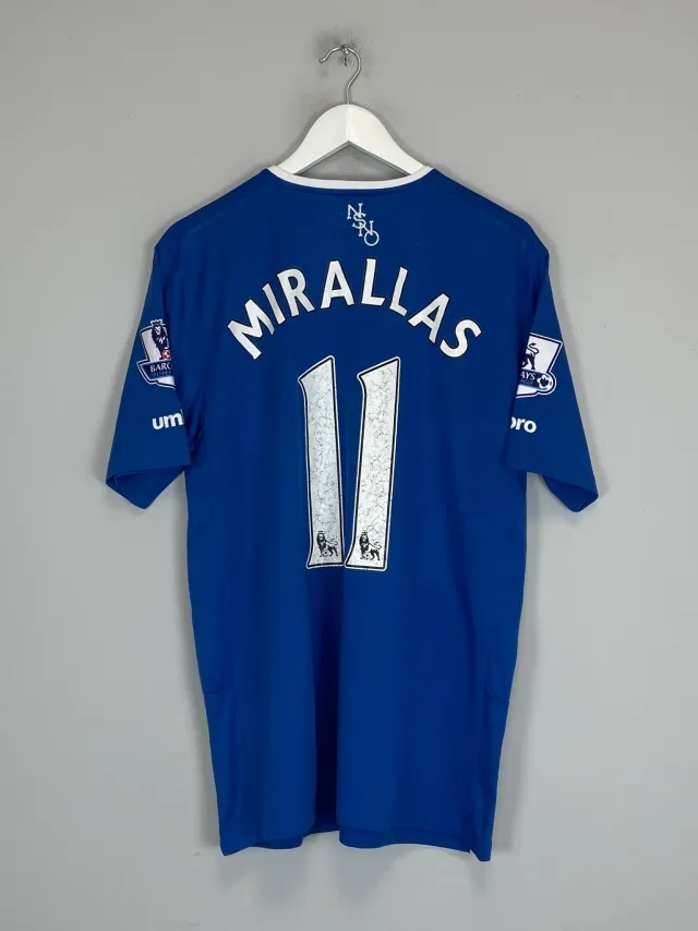 CULT KITS - 2015/16 EVERTON MIRALLAS #11 HOME SHIRT (XL) UMBRO
