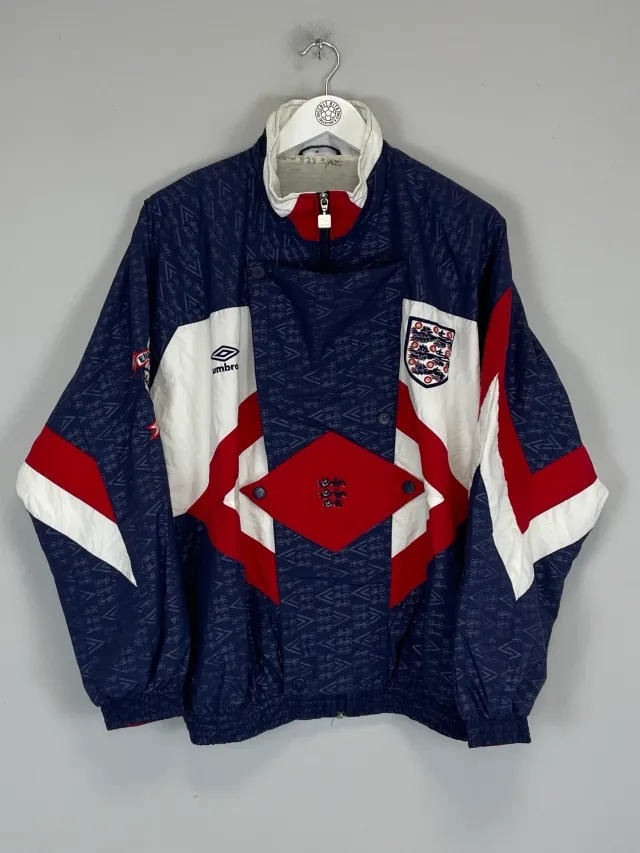 CULT KITS - 1990/92 ENGLAND TRACK JACKET (M) UMBRO