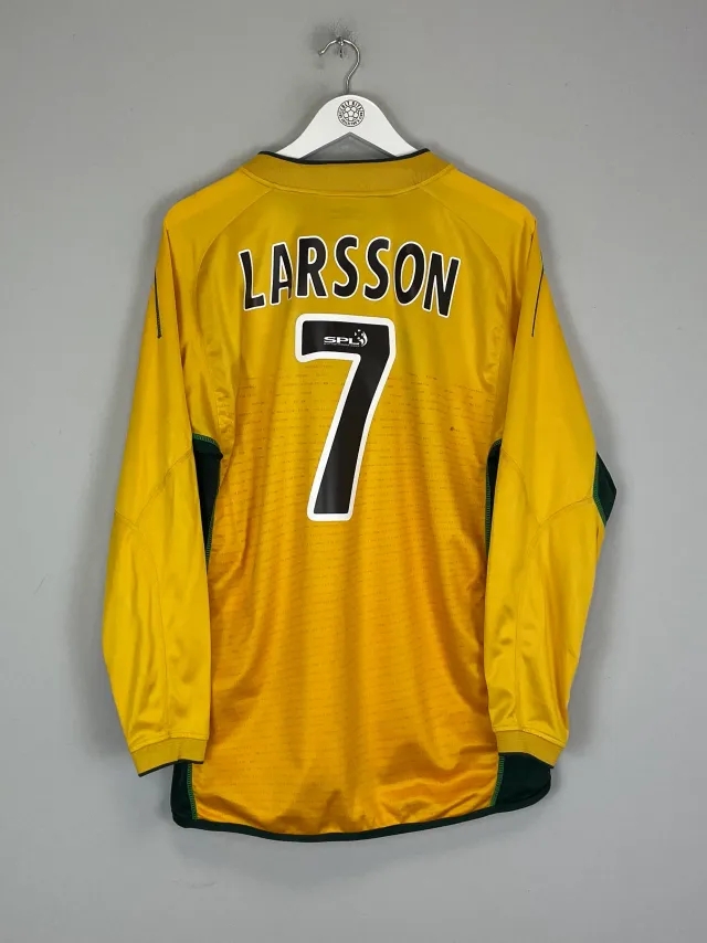 CULT KITS - 2002/03 CELTIC LARSSON #7 AWAY SHIRT (XL) UMBRO
