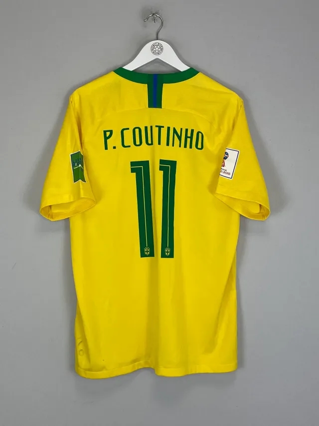 CULT KITS - 2018/19 BRAZIL COUTINHO #10 HOME SHIRT (XL) NIKE
