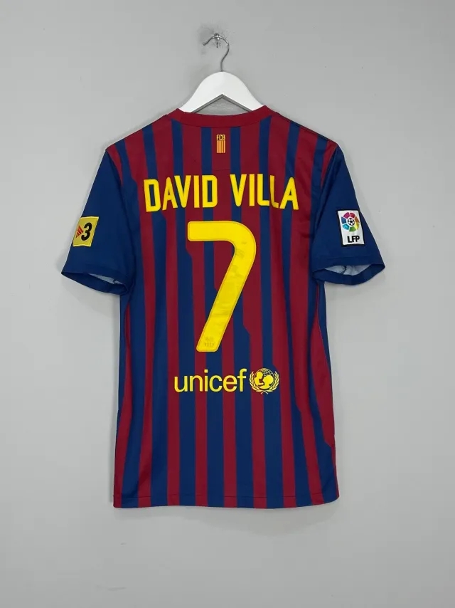 CULT KITS - 2011/12 BARCELONA DAVID VILLA #7 HOME SHIRT (S) NIKE