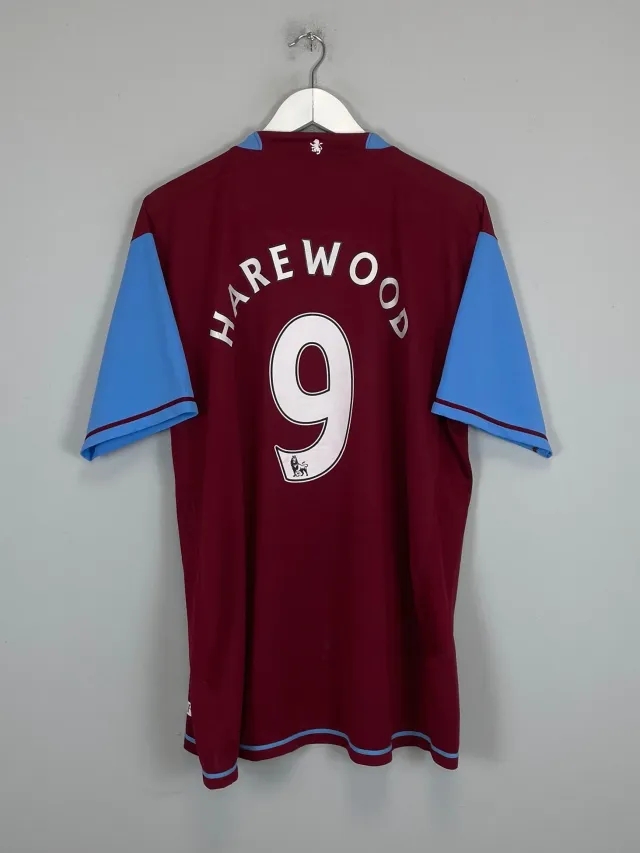 CULT KITS - 2007/08 ASTON VILLA HAREWOOD #9 HOME SHIRT (XXL) NIKE