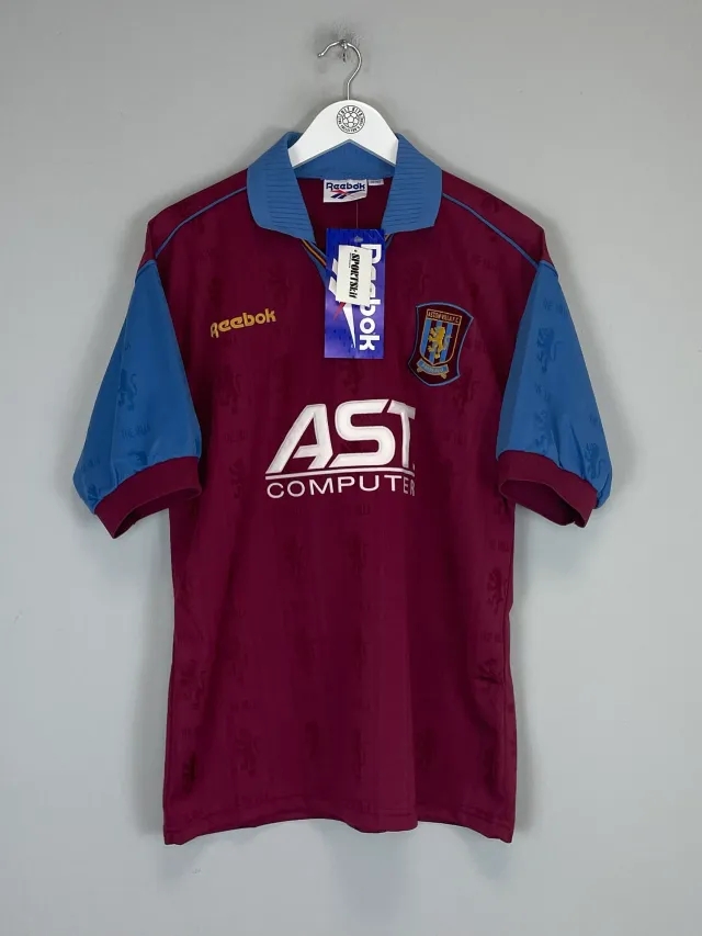 CULT KITS - 1995/97 ASTON VILLA *BNWT* HOME SHIRT (M) REEBOK