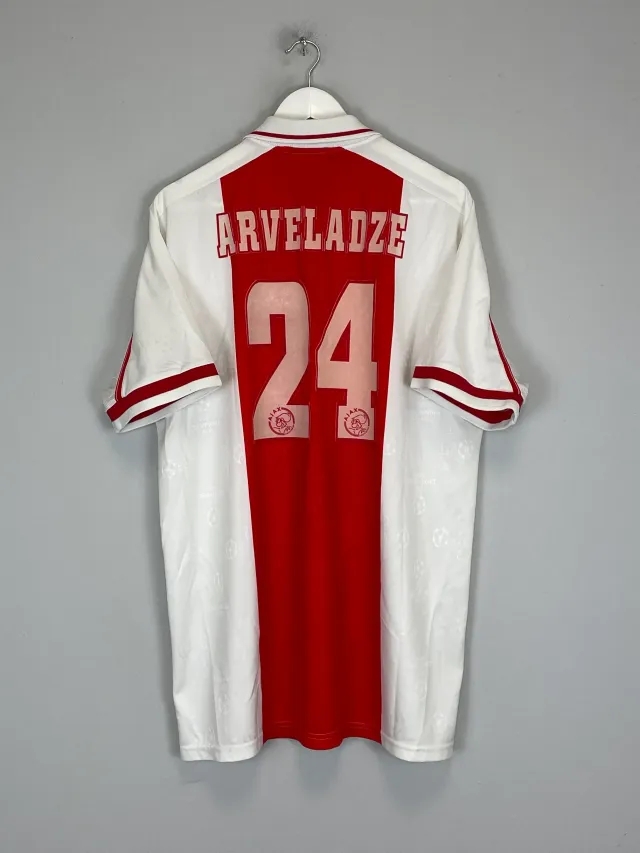CULT KITS - 1996/97 AJAX ARVELADZE #24 SPECIAL C/L HOME SHIRT (XL) UMBRO